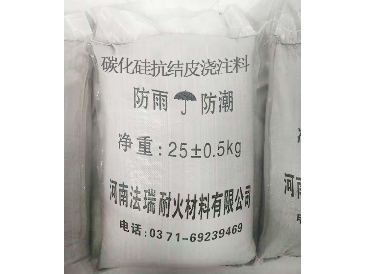Silicon carbide anti scaling and refractory castable