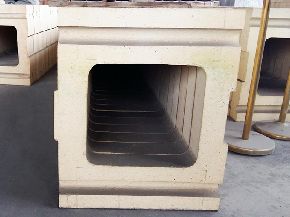 Pellet vertical furnace air guide wall brick
