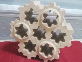 High aluminum seven hole lace grid brick